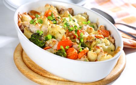 Pieczone warzywa z parmezanem z menu beszamel